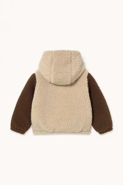 Detská bunda Tinycottons COLOR BLOCK POLAR SHERPA HOODIE