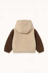 Detská bunda Tinycottons COLOR BLOCK POLAR SHERPA HOODIE