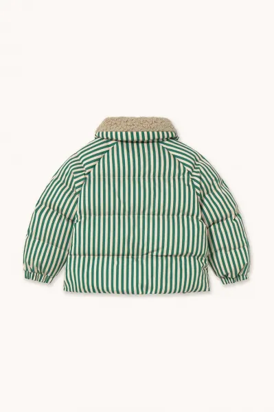 Detská bunda Tinycottons GREEN STRIPES PADDED JACKET