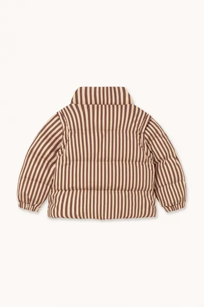 Detská bavlnená bunda Tinycottons STRIPES SHORT PADDED JACKET