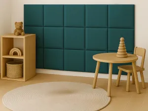 Štvorcové čalúnené panely na stenu VELVET Zvoľte farbu: Béžová, Zvoľte rozmer: 40x40 cm, Uchytenie na stenu: So samolepiacim suchým zipsom