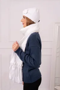 Kesi Dámska súprava so šálom Dorota K366 biely