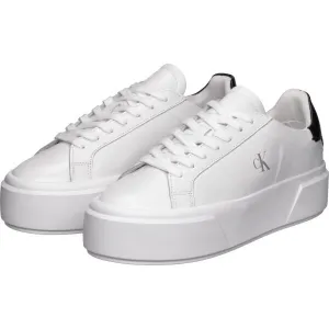 Calvin Klein FLATFORM LACE UP Dámske tenisky, biela, veľkosť