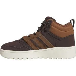adidas HOOPS 4.0 MID WINTERIZED J Chlapčenské zimné tenisky, hnedá, veľkosť 36