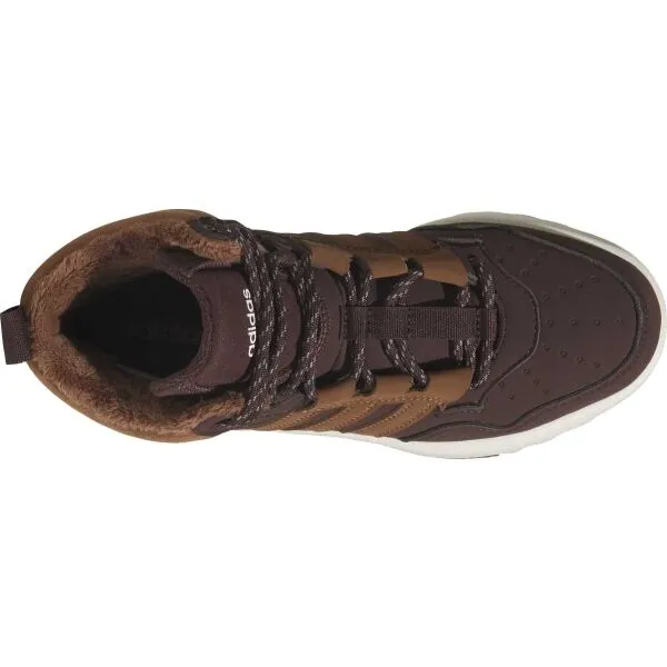 adidas HOOPS 4.0 MID WINTERIZED J Chlapčenské zimné tenisky, hnedá, veľkosť 36
