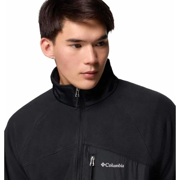 Columbia FAST TREK OVERLAY FULL ZIP Pánska flísová mikina, čierna, veľkosť