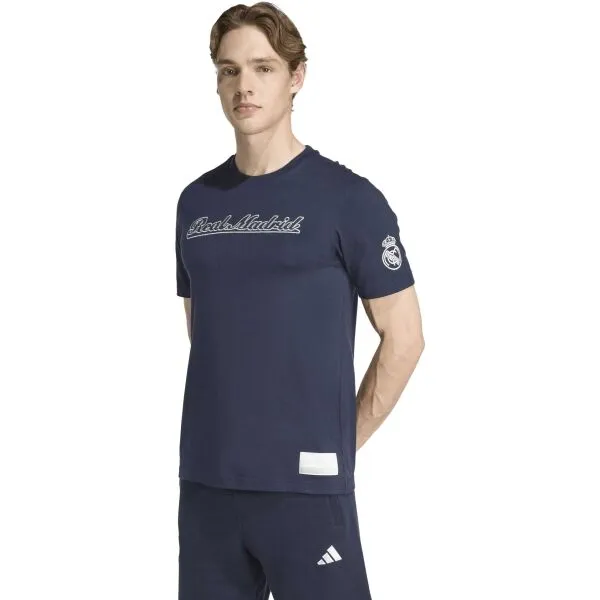 adidas REAL MADRID US Pánske tričko, tmavo modrá, veľkosť