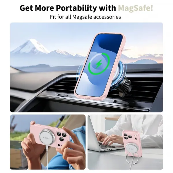 Tech-Protect Silicone MagSafe kryt na iPhone 17 Pro Max, ružový