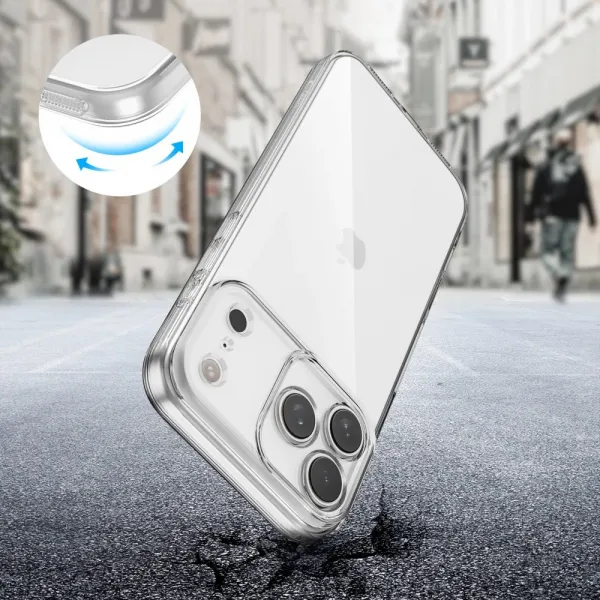 Tech-Protect FlexAir kryt na iPhone 17 Pro, priesvitný