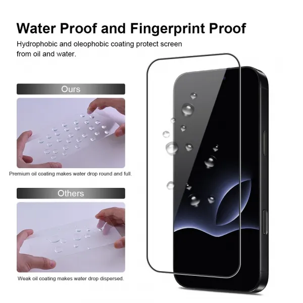 JP Full Pack Tvrdených skiel, 2x 3D sklo s aplikátorom + 2x sklo na objektív, iPhone 17 Pro Max