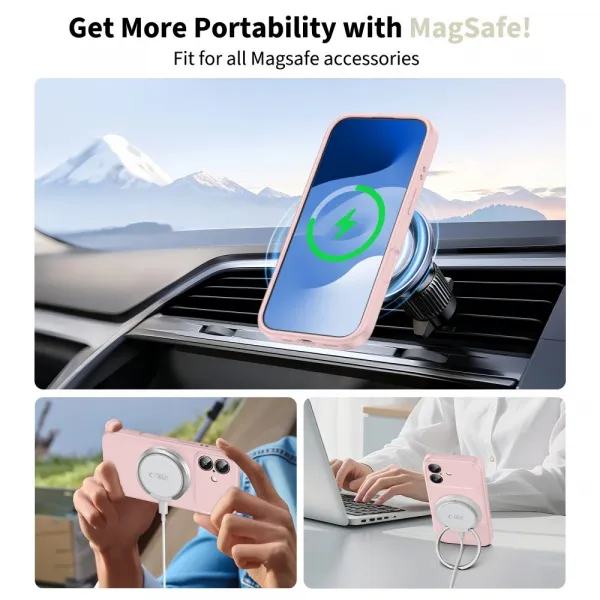 Tech-Protect Silicone MagSafe kryt na iPhone 17, ružový