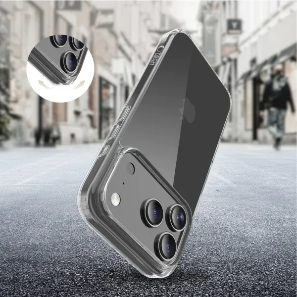 Tech-Protect Flexair Hybrid, iPhone 17 Pro Max, priehľadný