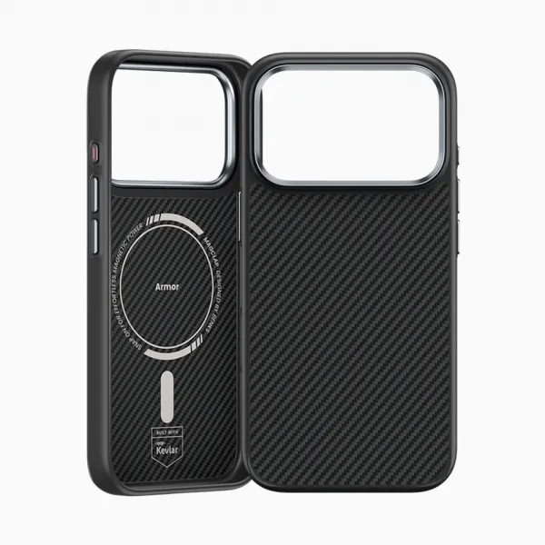 Benks Magnetic Armor Pro Kevlar obal Metal Frame, iPhone 17 Pro, čierny