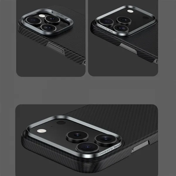 Benks Magnetic Armor Air Kevlar obal Metal Frame, iPhone 17, čierny