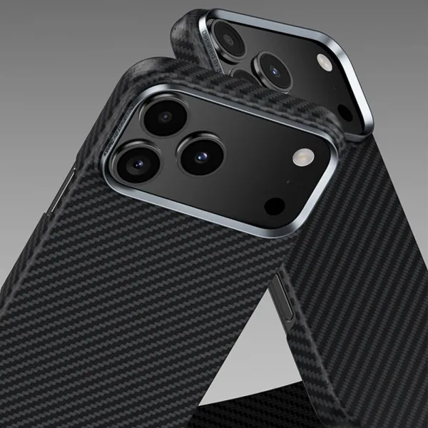 Benks Magnetic Armor Air Kevlar obal Metal Frame, iPhone 17, čierny