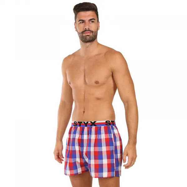 Pánske trenky Styx športová guma viacfarebné (B1107) S, trenírky