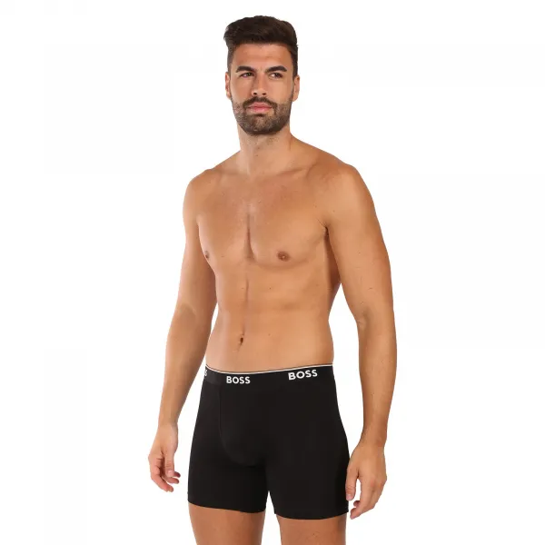 3PACK pánske boxerky BOSS čierne (50538142 001) M, trenky