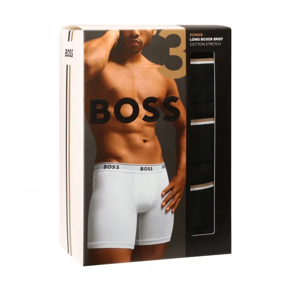 3PACK pánske boxerky BOSS čierne (50538142 001) M, trenky