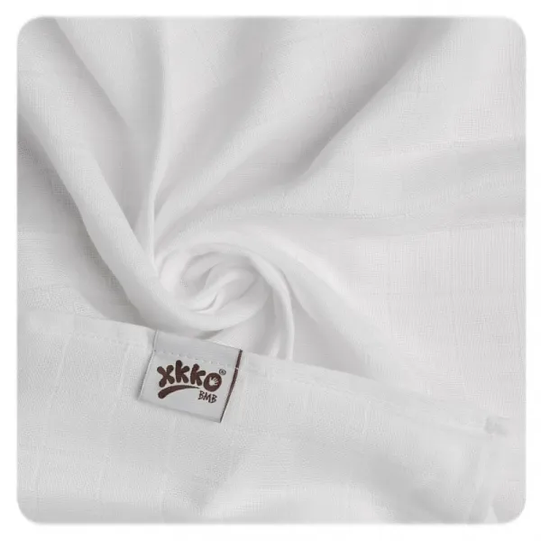 XKKO BMB Bambusová plienka White 70x70 (3ks)