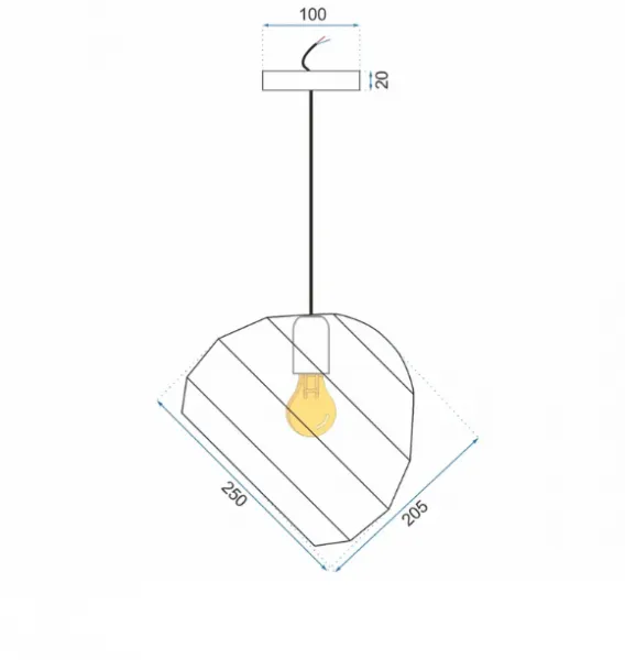 TooLight Stropné svietidlo APP381-1CP čierne