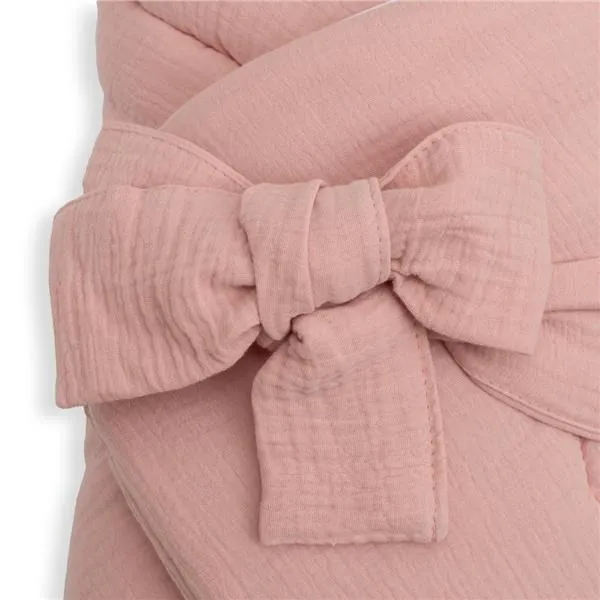 Mušelínová šnurovacia zavinovačka New Baby old pink