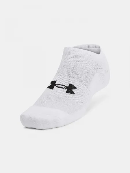 Unisex socks Under Armour Unisex UA TC 3pk No Show-WHT - unisex