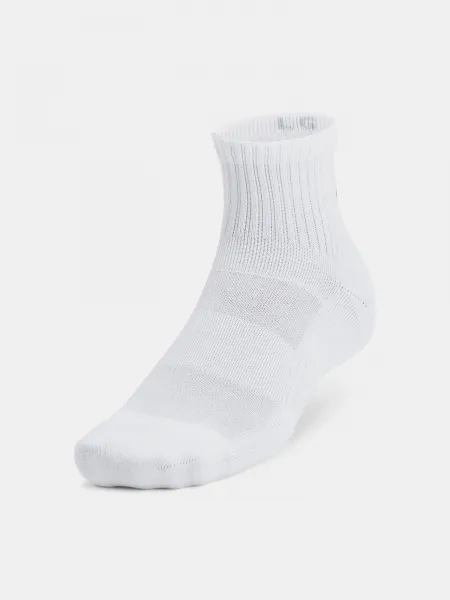 Unisex socks Under Armour Unisex UA TC 3pk Qtr-WHT - unisex