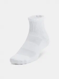 Unisex socks Under Armour Unisex UA TC 3pk Qtr-WHT - unisex