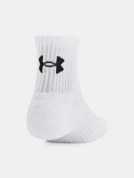 Unisex socks Under Armour Unisex UA TC 3pk Qtr-WHT - unisex