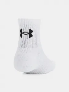 Unisex socks Under Armour Unisex UA TC 3pk Qtr-WHT - unisex