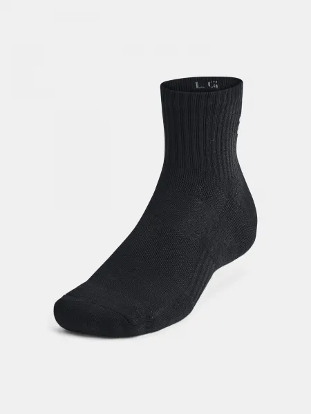 Unisex socks Under Armour Unisex UA TC 3pk Qtr-BLK - unisex