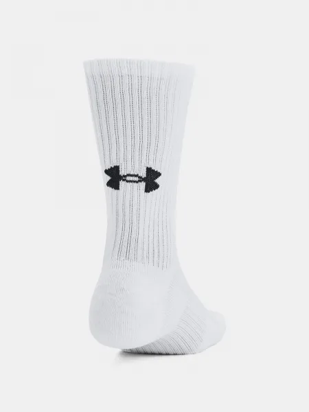 Unisex socks Under Armour Unisex UA TC 3pk Crew-WHT - unisex