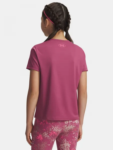 Girls' T-shirt Under Armour Tech Varsity Graphic SS-RED - Girls