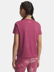 Girls' T-shirt Under Armour Tech Varsity Graphic SS-RED - Girls