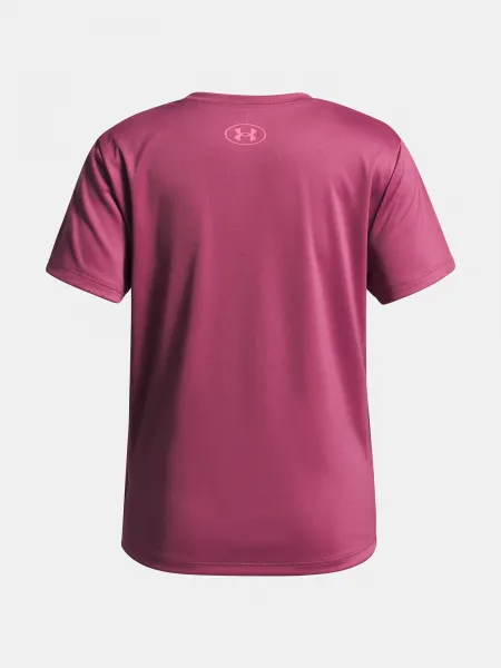 Girls' T-shirt Under Armour Tech Varsity Graphic SS-RED - Girls