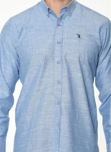 G681 DEWBERRY MEN'S SHIRT-BLUE