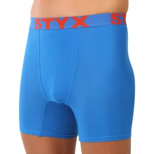 Pánske boxerky Styx long športová guma modré (UN1167) M, trenky