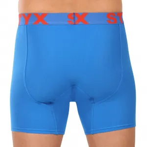 Pánske boxerky Styx long športová guma modré (UN1167) M, trenky