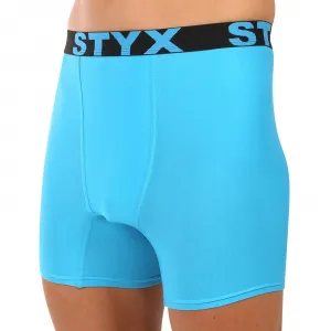 Pánske boxerky Styx long športová guma svetlo modré (UN1169) M, trenky