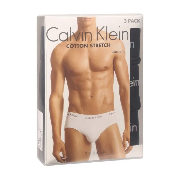 3PACK pánske slipy Calvin Klein čierne (U2661G-VX9) M
