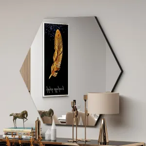 Kalune Design Dekorativní nástěnné zrcadlo Zeo 60x70 cm černé