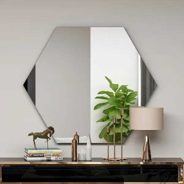 Kalune Design Dekorativní nástěnné zrcadlo Zeo 60x70 cm černé