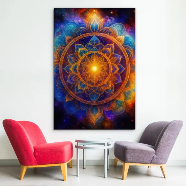 Drevený obraz - Anjelská mandala