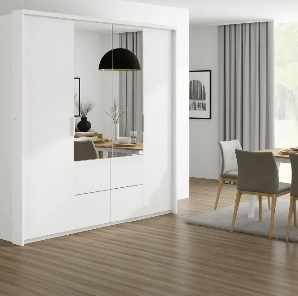 ArtStol Šatníková skriňa VIEDEŇ 208 | biela