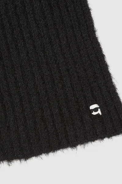 Šál Karl Lagerfeld čierna farba, jednofarebná, A4W33119