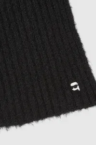 Šál Karl Lagerfeld čierna farba, jednofarebná, A4W33119