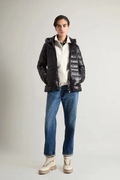 Mikina Woolrich Interlock Fleece Half Zip Milky Cream