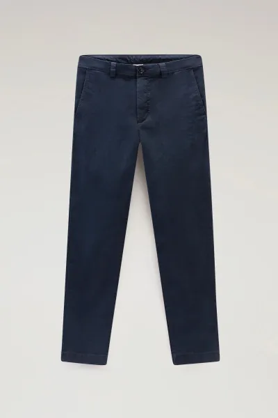 Nohavice Woolrich Classic Chino Pant Melton Blue