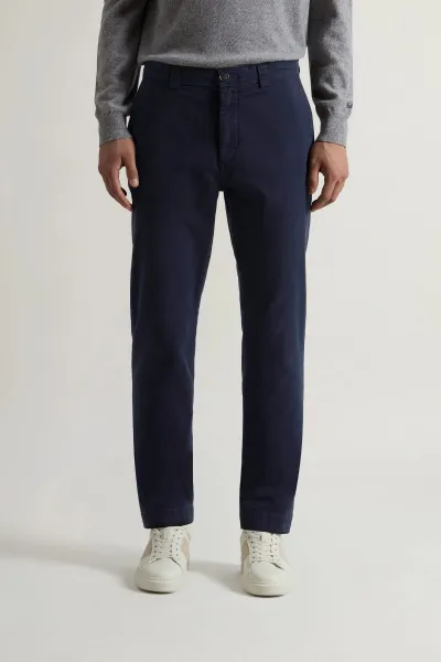 Nohavice Woolrich Classic Chino Pant Melton Blue