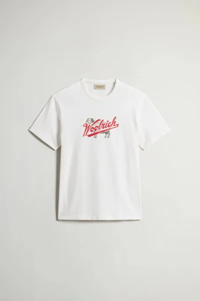 Tričko Woolrich Sheep Graphic T-Shirt Arctic White
